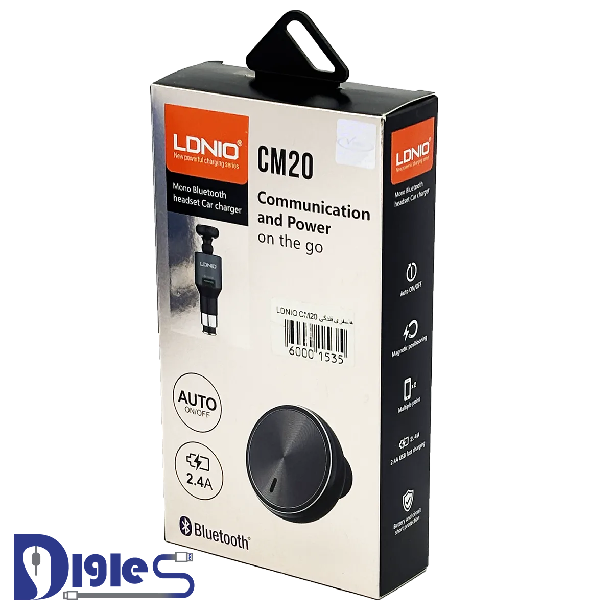 charger and airpod-ldnio ایرپاد و شارژر فندکی برند LDNIO مدل CM20