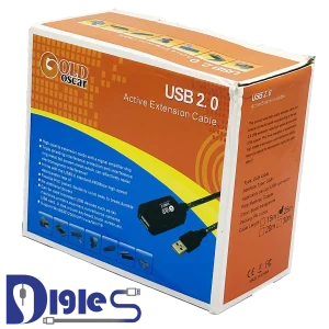 کابل افزایش طول USB2.0 گولد اسکار 25 متری