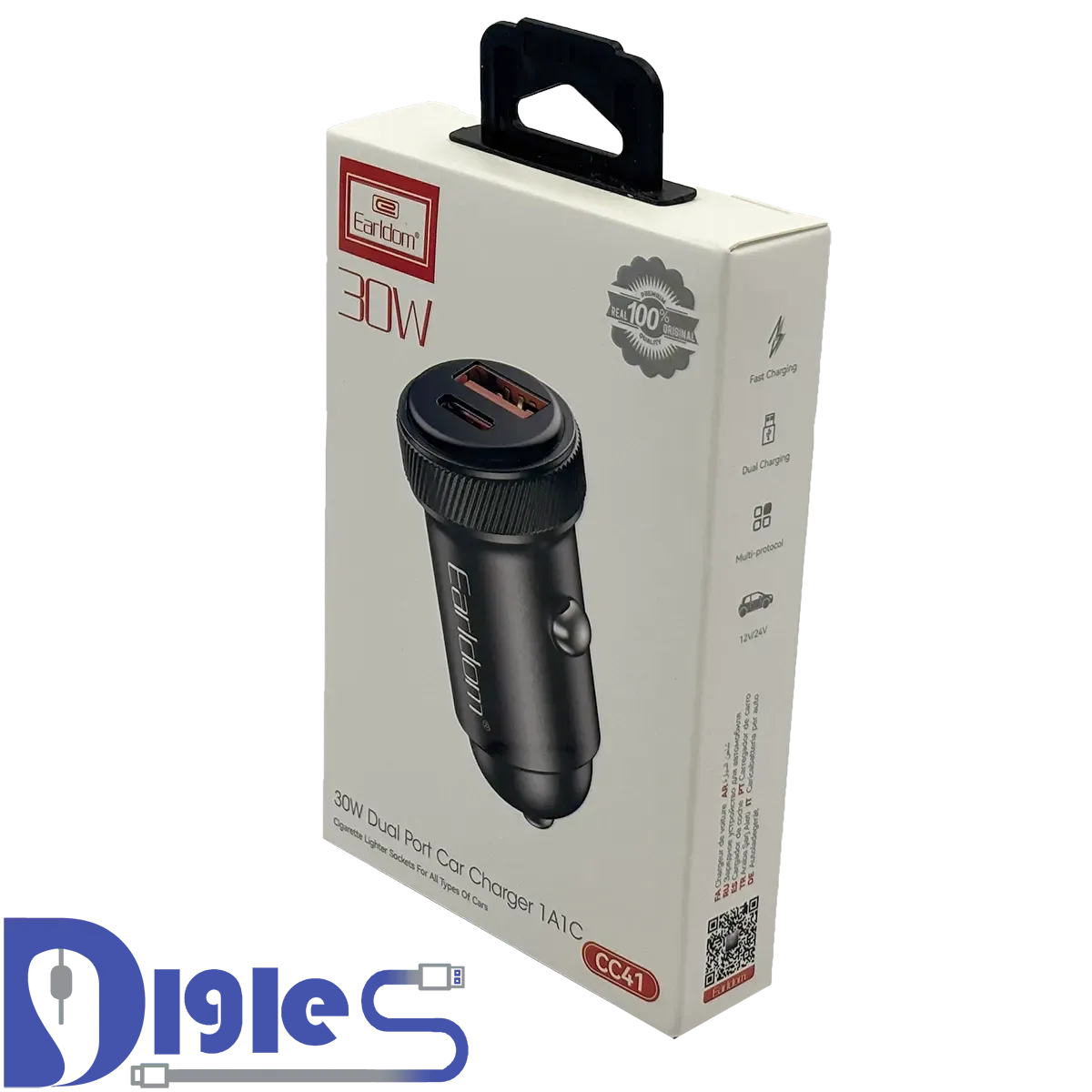 Earldom CC41 cigarette lighter charger-4 شارژر فندکی فست شارژ Earldom-CC41