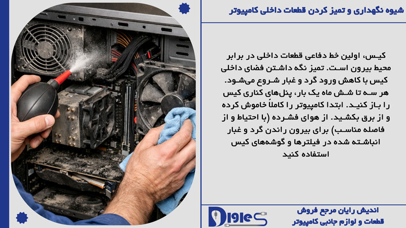 تمیز کردن کیس کامپیوتر