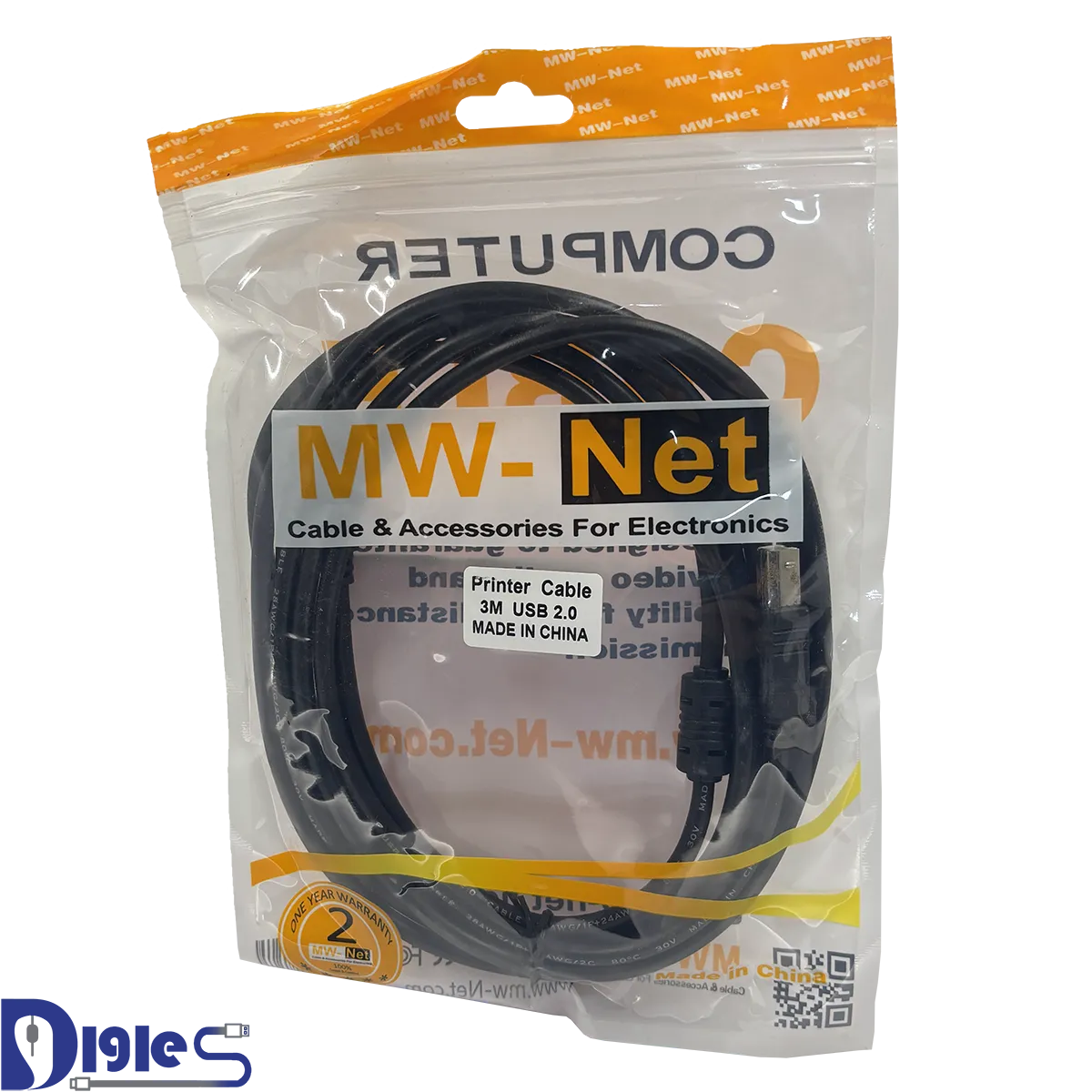 MW-NET USB 2.0 Printer Cable 3M-1 کابل پرینتر MW-NET USB 2.0 3M
